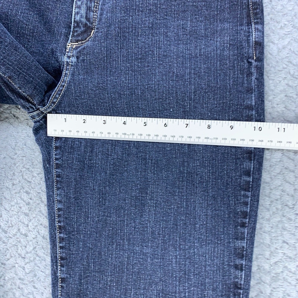 NYDJ Jeans Women's Size 10 Dark Blue Bootcut Lift Tuck USA Made Stretch 30x32 - Picture 11 of 16